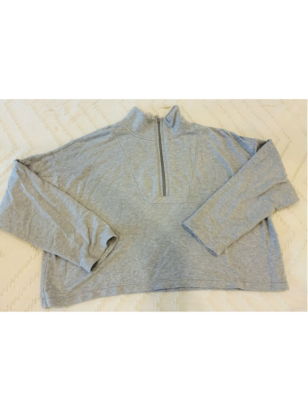 Offline by Aerie Quarter-Zip Sweatshirt Grey Size XXL